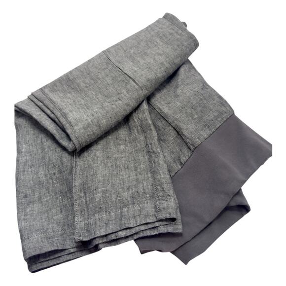 Coldwater Creek Gauzy Linen Pants 12 Mocha Pull-On Minimalist Lagenlook Capsule - Picture 4 of 9